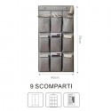 6x Organizzatore da appendere con 9 tasche organizer parete multiuso scarpiera