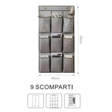 6x Organizzatore da appendere con 9 tasche organizer parete multiuso scarpiera