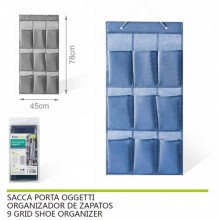 6x Organizzatore da appendere con 9 tasche organizer parete multiuso scarpiera