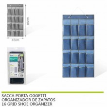 Organizzatore da appendere con 16 tasche organizer da parete multiuso scarpiera