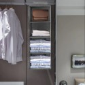 Organizer 2 PZ armadio guardaroba salva spazio 3 ripiani portaoggetti 30x30x60cm