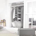 Organizer Armadio in Tessuto 2PZ Portatutto Organizzatore Pensile 5 Scomparti