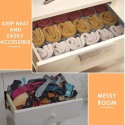 Scatola tessuto portaoggetti biancheria 3PZ contenitore salvaspazio armadio