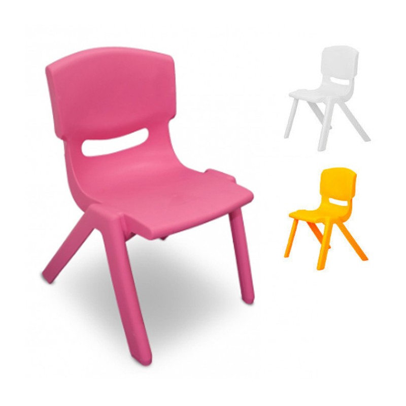 Sedia Colorata per Bambini in Plastica 2 PEZZI Impilabile 36x33x48cm 60Kg