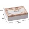 Hongu Scatola porta bustine the infusi in legno tema marino cofanet...