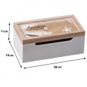 Scatola porta bustine the infusi in legno tema marino cofanetto 26x14x11 cm