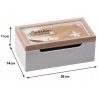 Hongu Scatola porta bustine the infusi in legno tema marino cofanet...