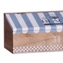Scatola porta bustine the infusi in legno tema marino cofanetto 30x12,5x12 cm