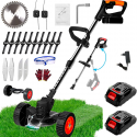 Decespugliatore elettrico 2 Batteria litio erba Tagliaerba tagliabordi 1500W con kit ruote 