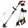 Decespugliatore elettrico 2 Batteria litio erba Tagliaerba tagliabo...