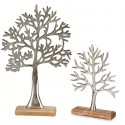 Complemento d'arredo soprammobile albero della vita Metallo base in legno casa
