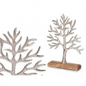 Complemento d'arredo soprammobile albero della vita Metallo base in legno casa