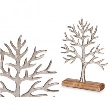 Complemento d'arredo soprammobile albero della vita Metallo base in legno casa