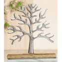 Complemento d'arredo soprammobile albero della vita Metallo base in legno casa
