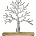 Complemento d'arredo soprammobile albero della vita Metallo base in legno casa