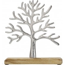 Complemento d'arredo soprammobile albero della vita Metallo base in legno casa