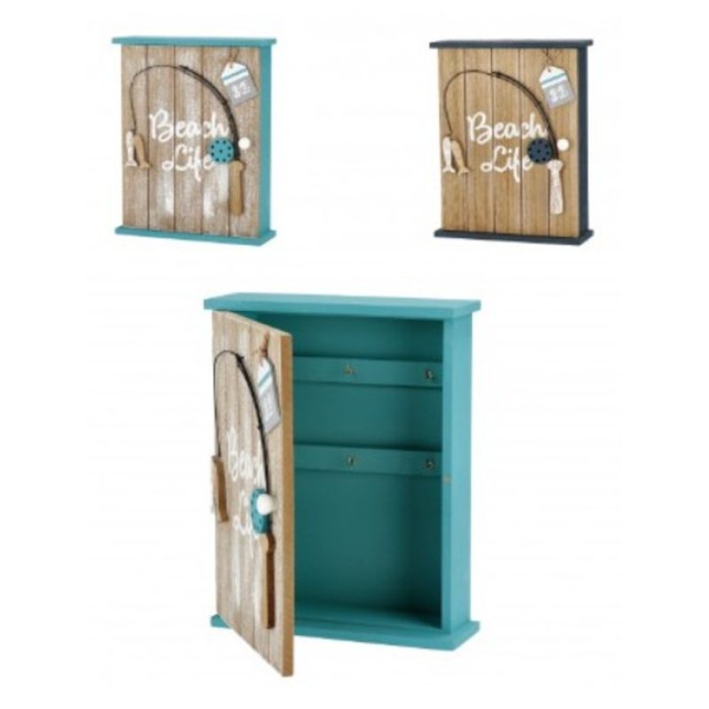 Kmt Style Cassetta portachiavi shabby da parete in legno porta chia...