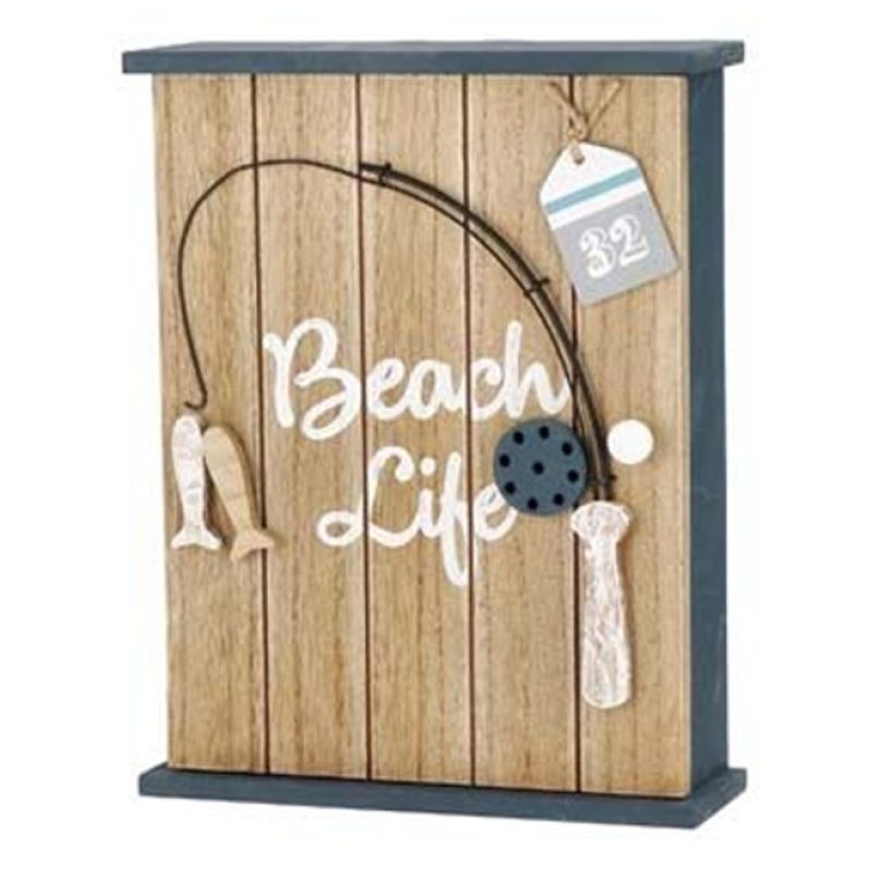 Kmt Style Cassetta portachiavi shabby da parete in legno porta chia...