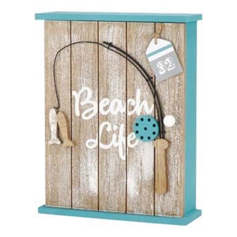 Kmt Style Cassetta portachiavi shabby da parete in legno porta chia...