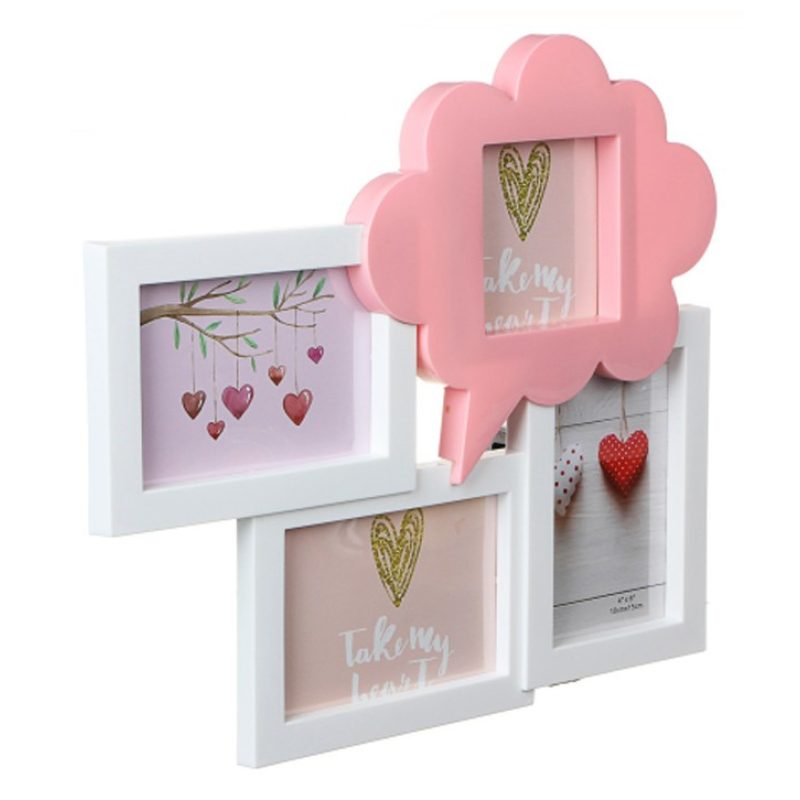 AD Trend Porta foto Cornice Multiplo 4 Posti family shabby chic Par...