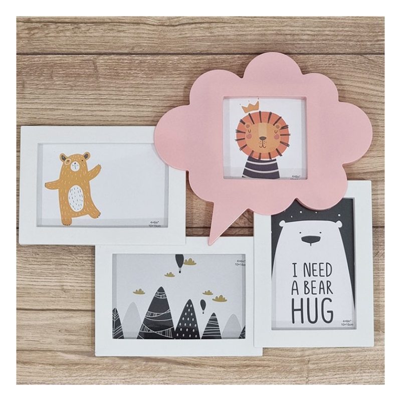 AD Trend Porta foto Cornice Multiplo 4 Posti family shabby chic Par...