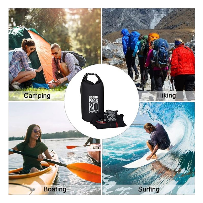 Borsa Zaino Impermeabile tracolla Dry Bag Mare Sacca Waterproof Bar...