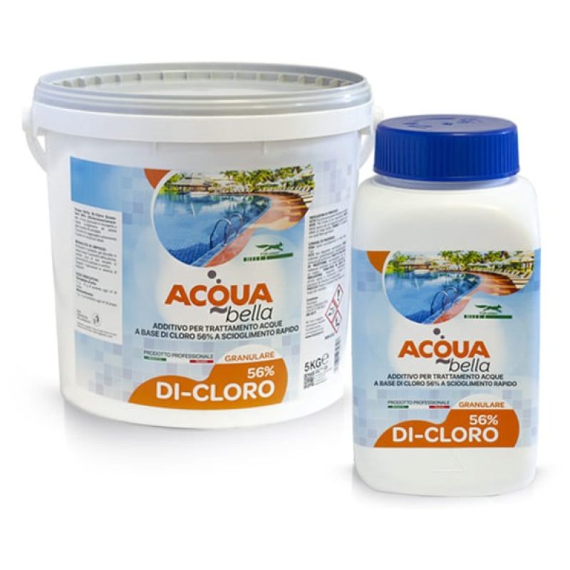 Acqua Bella Dicloro Granulare al 56% per Acqua Piscina Rapida Quant...