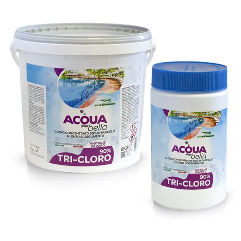 Acqua Bella Cloro 90% in Pastiglie da 200gr Tricloro Lento Pulizia ...