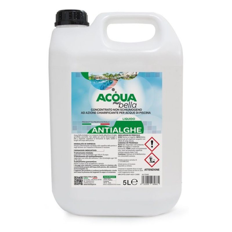 Acqua Bella Antialghe Concentrato Non Schiumogeno Alghicida Piscina...
