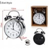 Kmt Style Orologio Da Tavolo Sveglia Meccanica Doppia Campana Retrò...