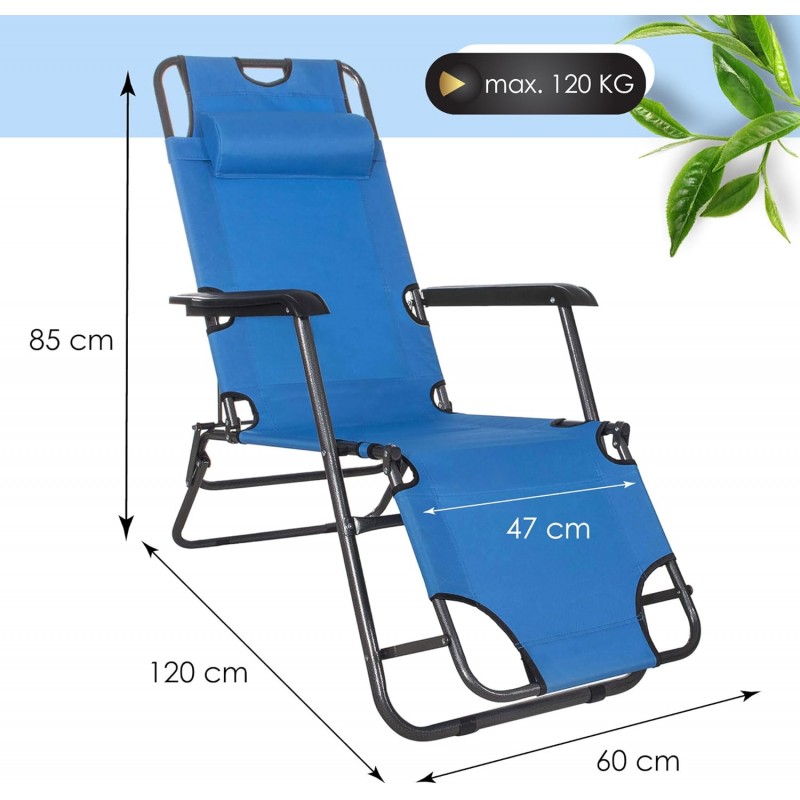 Hongu Sedia sdraio per spiaggia giardino mare pieghevole lettino pr...