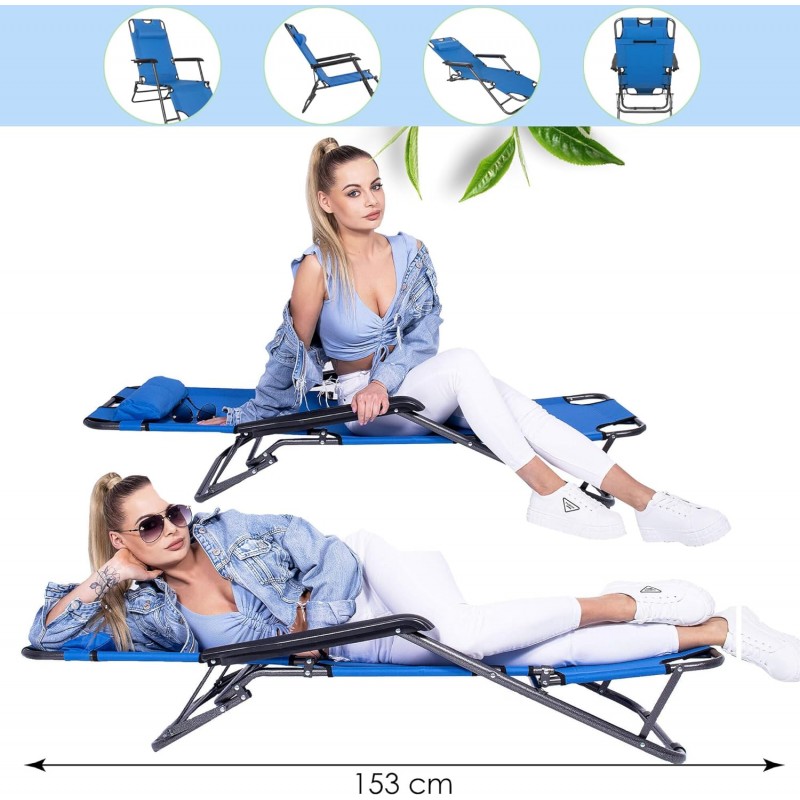 Hongu Sedia sdraio per spiaggia giardino mare pieghevole lettino pr...