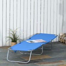 Lettino spiaggia mare brandina pieghevole prendisole regolabile 188x55x24 cm