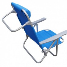 Sedia sdraio per spiaggia giardino pieghevole multiposizione reclinabile cuscino