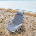 Sedia sdraio per spiaggia giardino pieghevole multiposizione reclinabile cuscino