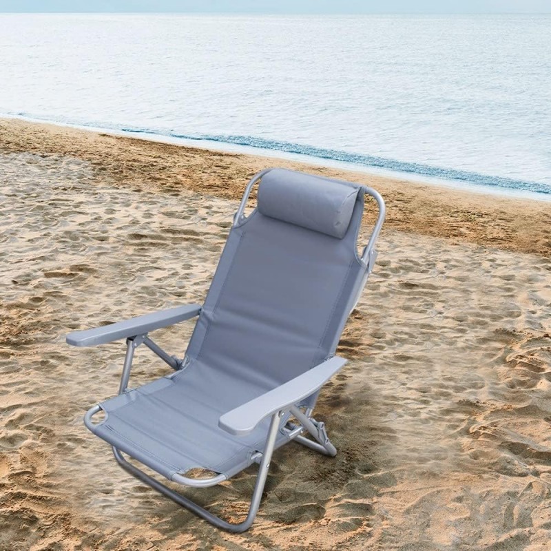 Hongu Sedia sdraio per spiaggia giardino pieghevole multiposizione ...