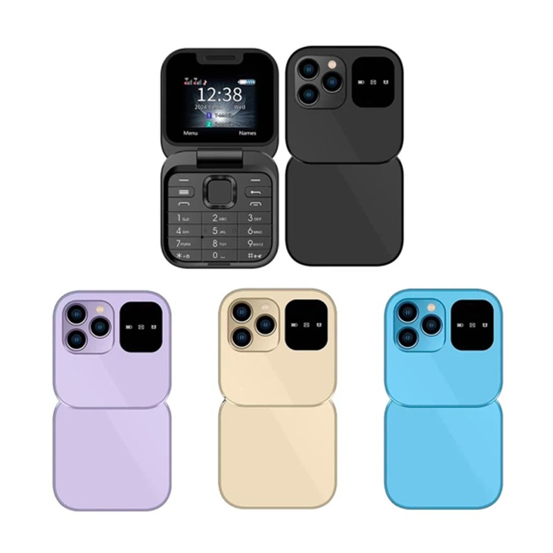 Mini telefono cellulare flip i16PRO Tastiera GSM 1.77" DUAL SIM Pieghevole 2G