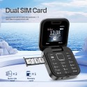 Mini telefono cellulare flip i16PRO Tastiera GSM 1.77" DUAL SIM Pieghevole 2G
