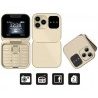 Hongu Mini telefono cellulare flip i16PRO Tastiera GSM 1.77" DUAL S...
