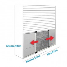 Zanzariera estensibile pannello telaio in alluminio 40x50-92 cm insetti finestre