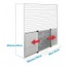 Zanzariera estensibile pannello telaio in alluminio 40x50-92 cm ins...