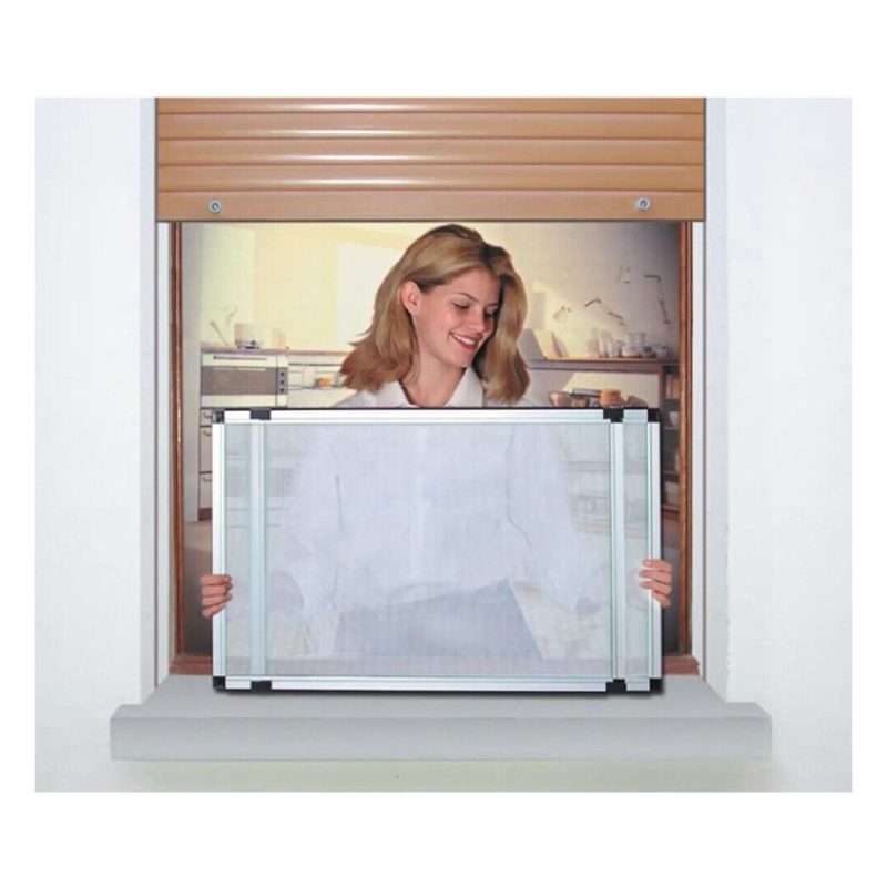 Zanzariera estensibile pannello telaio in alluminio 40x50-92 cm ins...