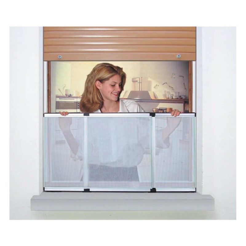 Zanzariera estensibile pannello telaio in alluminio 40x50-92 cm ins...