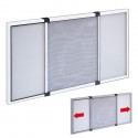 Zanzariera estensibile pannello telaio in alluminio 50x70-132cm insetti Finestre