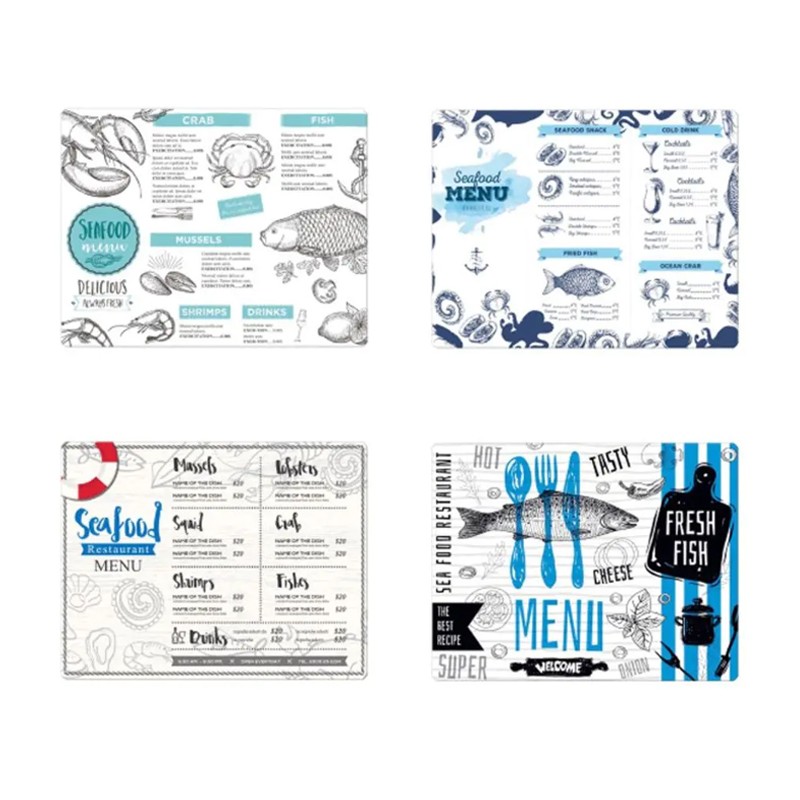 Set 12 Tovagliette americane plastica antimacchia PP colazione 35x45cm lavabili