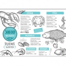 Set 12 Tovagliette americane plastica antimacchia PP colazione 35x45cm lavabili