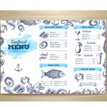 Set 12 Tovagliette americane plastica antimacchia PP colazione 35x45cm lavabili