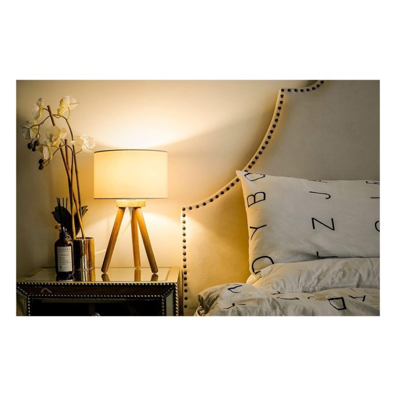 Kmt Style Lampada da Tavolo lume Comodino tre piedi in Legno Abatjo...