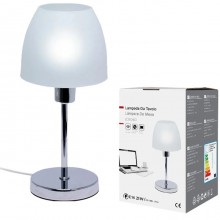 Lampada da Tavolo scrivania E14 comodino  Abatjour moderno in metallo 25W 28cm