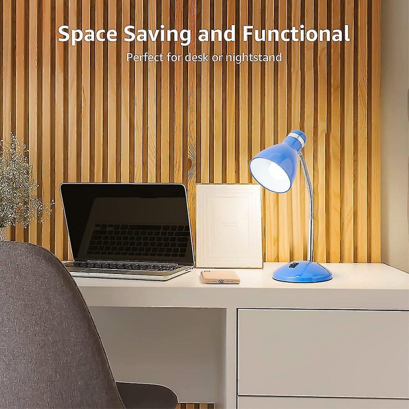 Lampada Da Scrivania Rossa E27 Con Base E Braccio Regolabile Aigostar - Foto 12